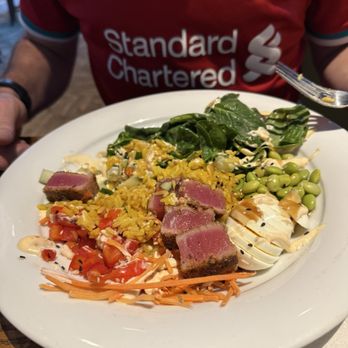 Hickory Tavern - Power bowl w/ahi tuna,chicken wings,burgers. - American Near Me - Mooresville, North Carolina