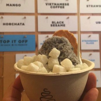 Powder - Black sesame with mochi. And free waffle cone - Desserts Near Me - San Francisco, California