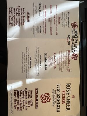Menu photo 3 Rose Creek Pizzeria Stagecoach, NV Menu photo 3 Rose Creek Pizzeria Stagecoach, NV