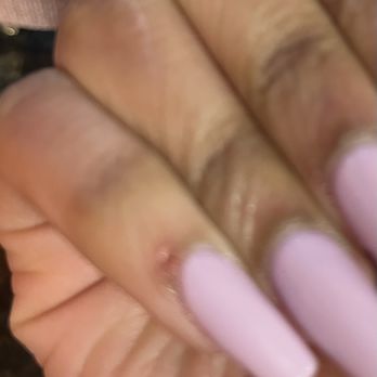 Yvonne's Nails - The shine around my cut is the nail glue she put on top. - Nail Salons Near Me - Fremont, California Yvonne's Nails - The shine around my cut is the nail glue she put on top. - Nail Salons Near Me - Fremont, California