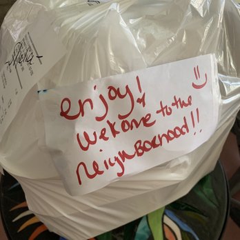 Brandon's Diner - What a wonderful note to welcome us to the neighborhood! - Breakfast & Brunch Near Me - Riverside, California