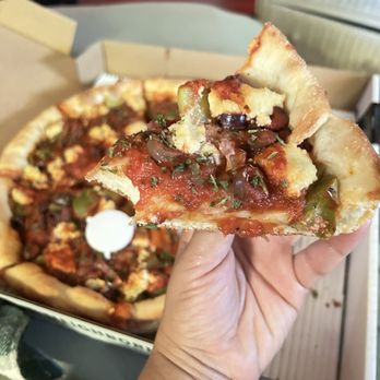 Pizza USA - Vegan deep dish vegan ricotta only plus olives etc - Pizza Near Me - Bellflower, California Pizza USA - Vegan deep dish vegan ricotta only plus olives etc - Pizza Near Me - Bellflower, California