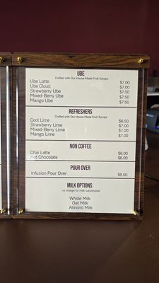 Menu photo 2 Infusion Lab Coffee San Diego, CA Menu photo 2 Infusion Lab Coffee San Diego, CA