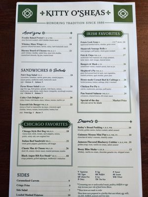 Menu photo 5 Kitty O'Sheas Chicago, IL