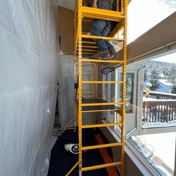 Alpha Restoration - Setting up a containment in a room with high ceilings is no problem with the right tools and equipment - Damage Restoration Near Me - Denver, Colorado