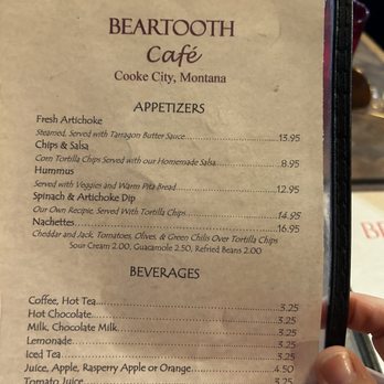 Beartooth Cafe - Menu - American Near Me - Cooke City, Montana