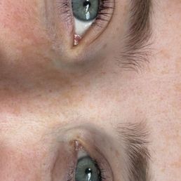 My lashes after the lift and tint