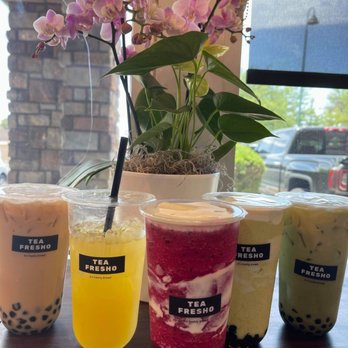 Tea Fresho - House milk tea, fresh sugar cane drink, Dragonfruit Dream, Fresh Creamy Avocado drink and Matcha Oat Latte - Bubble Tea Near Me - Gilbert, Arizona