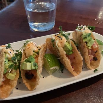 Nick's San Clemente - Salmon poke tacos - American Near Me - San Clemente, California Nick's San Clemente - Salmon poke tacos - American Near Me - San Clemente, California