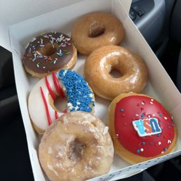 Half a dozen assorted donuts