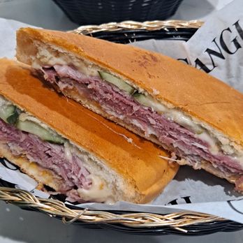 Sanguich - The Cuban Sandwich and a side order of chicharons. - Cuban Near Me - Miami, Florida Sanguich - The Cuban Sandwich and a side order of chicharons. - Cuban Near Me - Miami, Florida