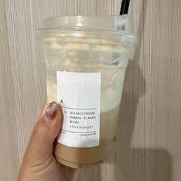 Sea salt cream ribbon classic blend ICED COFFEE with a touch of sweetness