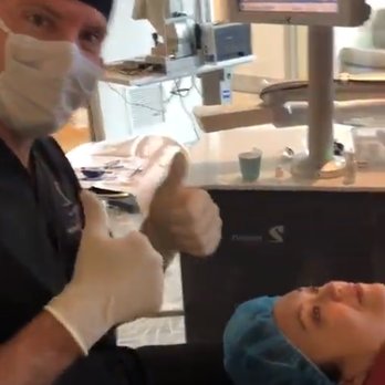 SharpeVision MODERN LASIK & LENS - Encouraging thumbs-up from Dr. Sharpe after my ICL treatment (screenshot from video I asked SharpeVision to record) - Laser Eye Surgery/Lasik Near Me - Bellevue, Washington SharpeVision MODERN LASIK & LENS - Encouraging thumbs-up from Dr. Sharpe after my ICL treatment (screenshot from video I asked SharpeVision to record) - Laser Eye Surgery/Lasik Near Me - Bellevue, Washington