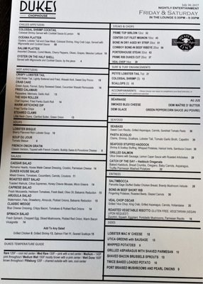 Menu photo 4 Dukes Chophouse Schenectady, NY