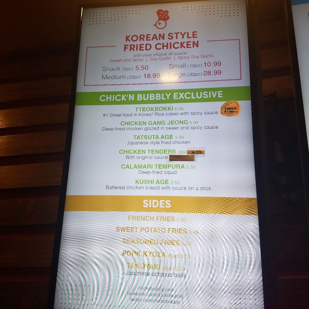 Chick'n Bubbly - Korean Near Me - Pittsburgh, Pennsylvania