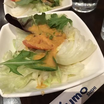 Kumo Sushi - Salad that came with Kumo Trio lunch special. 1.27.17 - Japanese Near Me - Herndon, Virginia