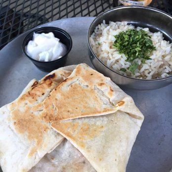 Jose Babushka's - Quesadilla burger with rice as the side. - Mexican Near Me - Grand Rapids, Michigan