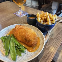 Hamers Arms - Katsu chicken Kiev. Sounded weird but tasted fantastic! Chips were perfect too.