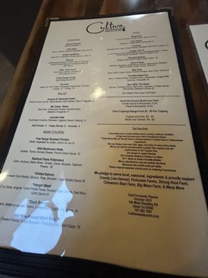 Menu photo 6 Cultivo Ukiah, CA