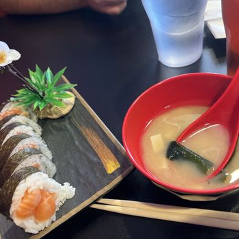 Osaka Sushi - Salmon roll and miso soup - Bubble Tea Near Me - Redding, California Osaka Sushi - Salmon roll and miso soup - Bubble Tea Near Me - Redding, California