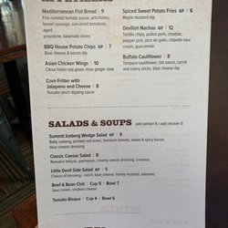 Seven Devils Pub - Appetizers and salad menu