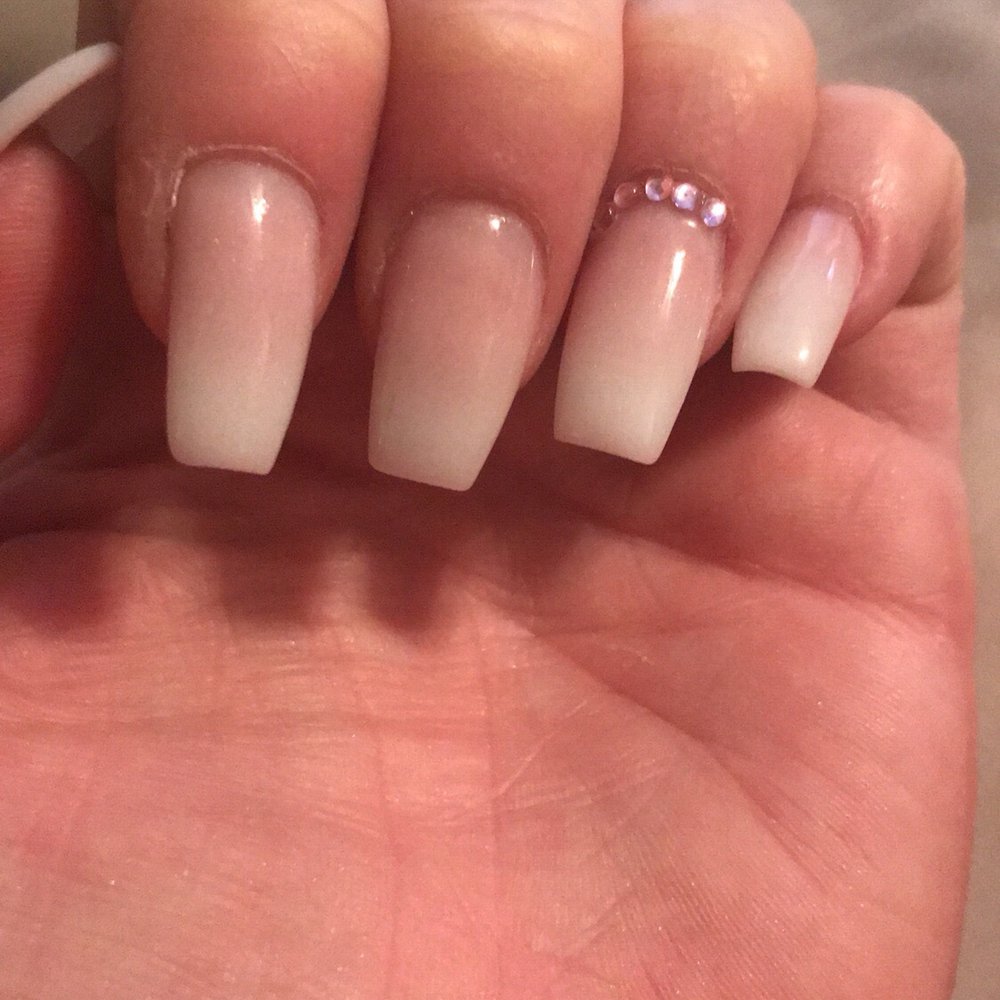 Silver Nails - Coffin shaped ombré nails!! - Nail Salons Near Me - Rancho Cucamonga, California Silver Nails - Coffin shaped ombré nails!! - Nail Salons Near Me - Rancho Cucamonga, California