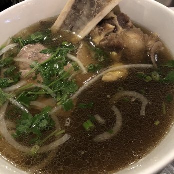 Shank & Bone - Signature pho $17 comes with bone marrow, oxtail, beef eye round steak, - Vietnamese Near Me - San Diego, California Shank & Bone - Signature pho $17 comes with bone marrow, oxtail, beef eye round steak, - Vietnamese Near Me - San Diego, California