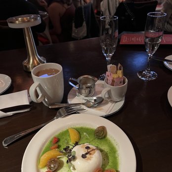 Orange Hill Restaurant & Events - Tomato with vinaigrette and some fluffy Cheese. - Steakhouses Near Me - Orange, California