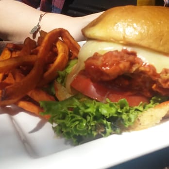 Underground Public House - Buffalo chicken sammy with sweet potato fries. Spicey but a little dry. - Pubs Near Me - Orlando, Florida Underground Public House - Buffalo chicken sammy with sweet potato fries. Spicey but a little dry. - Pubs Near Me - Orlando, Florida