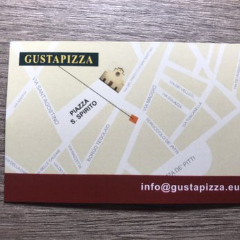 Gusta Pizza - Business card back - Italian Near Me - Florence, FI Gusta Pizza - Business card back - Italian Near Me - Florence, FI