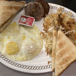 Waffle House - Two Eggs, Hash Browns, Sausage, and White Toast