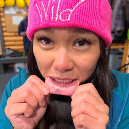 Coincidentally matching the "Wild" beanie they have at the shop with the "Wild" tattoo inside my lip.