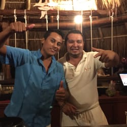 Hotel Villas Flamingos - The Best Bartenders!  Tequila shots while you sit on a swing.