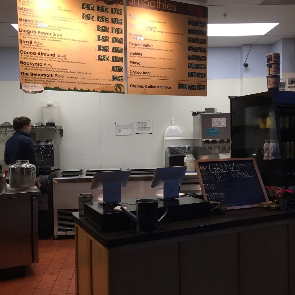 Backyard Bowls - Inside with menu - Juice Bars & Smoothies Near Me - Santa Barbara, California Backyard Bowls - Inside with menu - Juice Bars & Smoothies Near Me - Santa Barbara, California