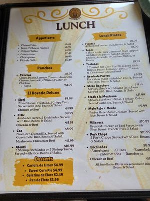 Menu photo 5 El Maiz Dorado Harlingen, TX