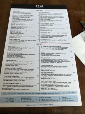 Menu photo 1 COHO Pizza & Wine Bar on Canandaigua Lake Canandaigua, NY Menu photo 1 COHO Pizza & Wine Bar on Canandaigua Lake Canandaigua, NY
