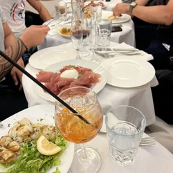 Grilled squid and prosciutto and mozzarella!