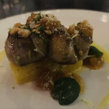 Gordon Ramsay Hell's Kitchen - Seared foie gras ($30.95) temp was disappointingly lukewarm - New American Near Me - Las Vegas, Nevada Gordon Ramsay Hell's Kitchen - Seared foie gras ($30.95) temp was disappointingly lukewarm - New American Near Me - Las Vegas, Nevada
