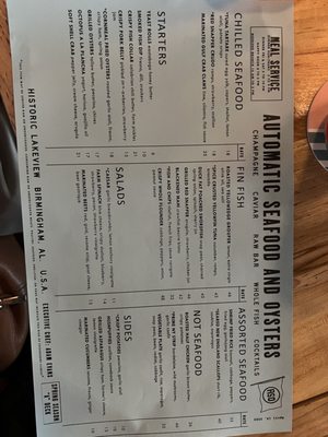 Menu photo 2 Automatic Seafood and Oysters Birmingham, AL Menu photo 2 Automatic Seafood and Oysters Birmingham, AL