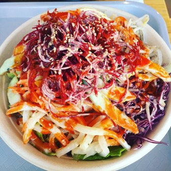 Bibille - Purple rice, mushrooms, tofu, all the veggie fixins, Bibille sauce, Korean hot sauce, sesame seeds and sesame oil! - Korean Near Me - Tarrytown, New York Bibille - Purple rice, mushrooms, tofu, all the veggie fixins, Bibille sauce, Korean hot sauce, sesame seeds and sesame oil! - Korean Near Me - Tarrytown, New York