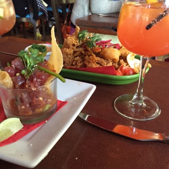 Cascal - Tuna ceviche (SO TASTY and refreshing!) and crispy calamari - Tapas Bars Near Me - Mountain View, California