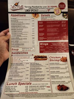 Menu photo 1 Vita Bella Pizza Plainfield, IL