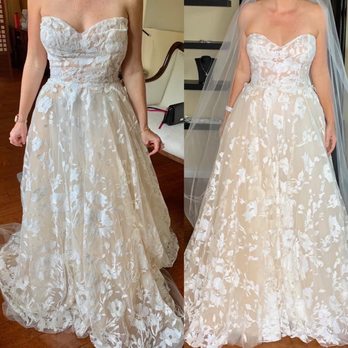 Bridals by Sofia - Before and after reshaping the bust line and shortening the hem - Sewing & Alterations Near Me - Oceanside, California Bridals by Sofia - Before and after reshaping the bust line and shortening the hem - Sewing & Alterations Near Me - Oceanside, California