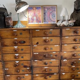 Dresser full of stones Dresser full of stones
