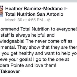 Total Nutrition - Be sure to let us know about your experience with us!
