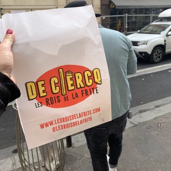 De Clercq les Rois de la Frite - Bag the fries came in - Belgian Near Me - Paris, 75 De Clercq les Rois de la Frite - Bag the fries came in - Belgian Near Me - Paris, 75