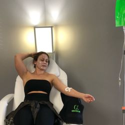 Numbing for Vampire facial with Beauty IV infusion.