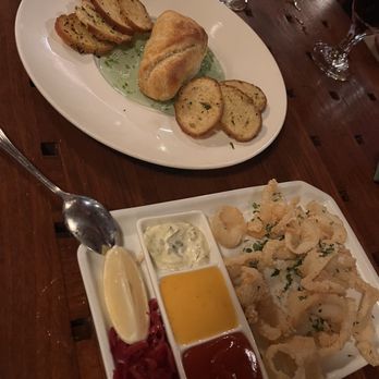 Shadowbrook - Baked Brie & Calamari Rings - American Near Me - Capitola, California Shadowbrook - Baked Brie & Calamari Rings - American Near Me - Capitola, California