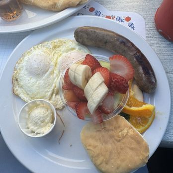 Paula's Pancake House - Solvang Danish-style sausage and eggs - Breakfast & Brunch Near Me - Solvang, California