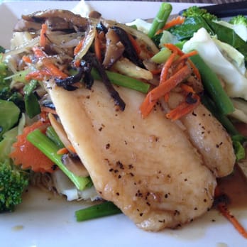 Three Spice Thai Kitchen - Steamed fish with ginger sauce and steamed veggies! - Thai Near Me - Gardena, California Three Spice Thai Kitchen - Steamed fish with ginger sauce and steamed veggies! - Thai Near Me - Gardena, California